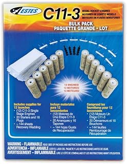 Estes Rockets C11-3 Model Rocket Engines 12Pk