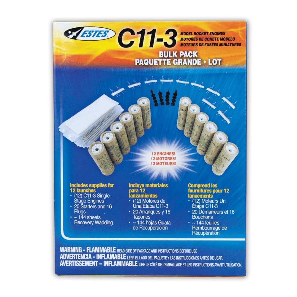 Estes Rockets C11-3 Model Rocket Engines 12Pk