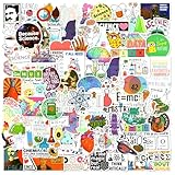 LIAOWL 100 PCS Science Stickers for Water Bottles,Science Laboratory Stickers for Adults Students Teacher,Physics Biology Chemistry Experiment Math Gifts
