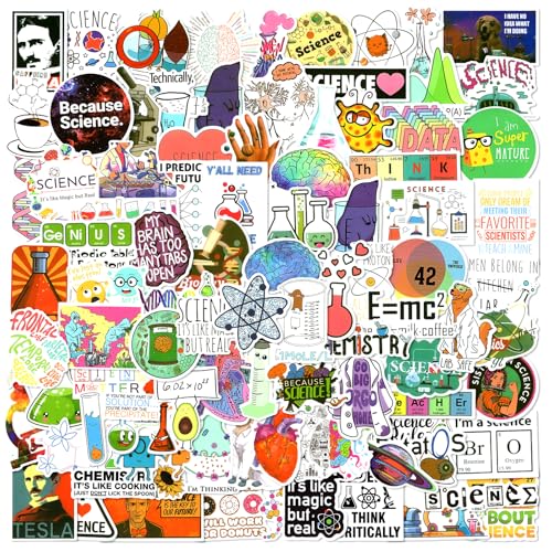 LIAOWL 100 Pcs Science Stickers Physics Biology Chemistry Lab Stickers