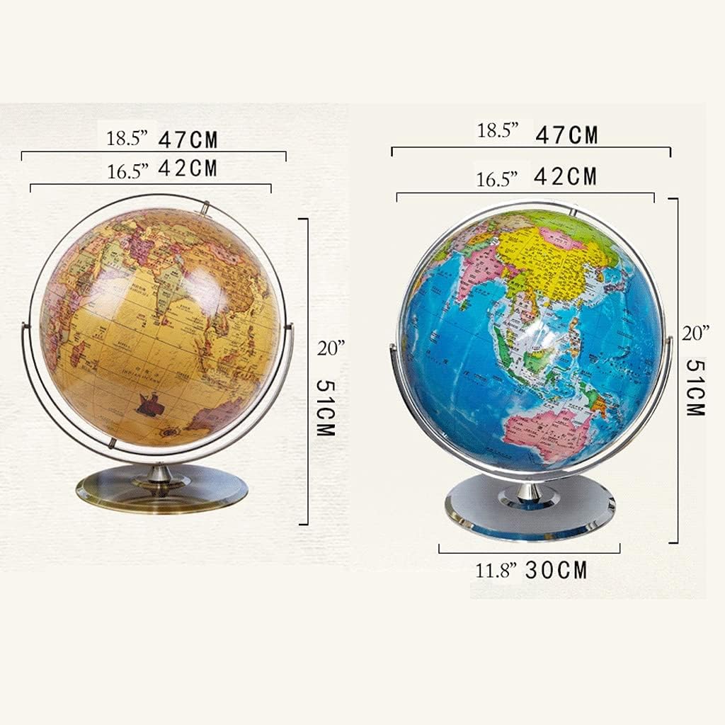 Globus na biurko 40 cm z obrotem o 720°, kula edukacyjna ze stojakiem i antypoślizgową podstawą, idealna dla dzieci i jako prezent