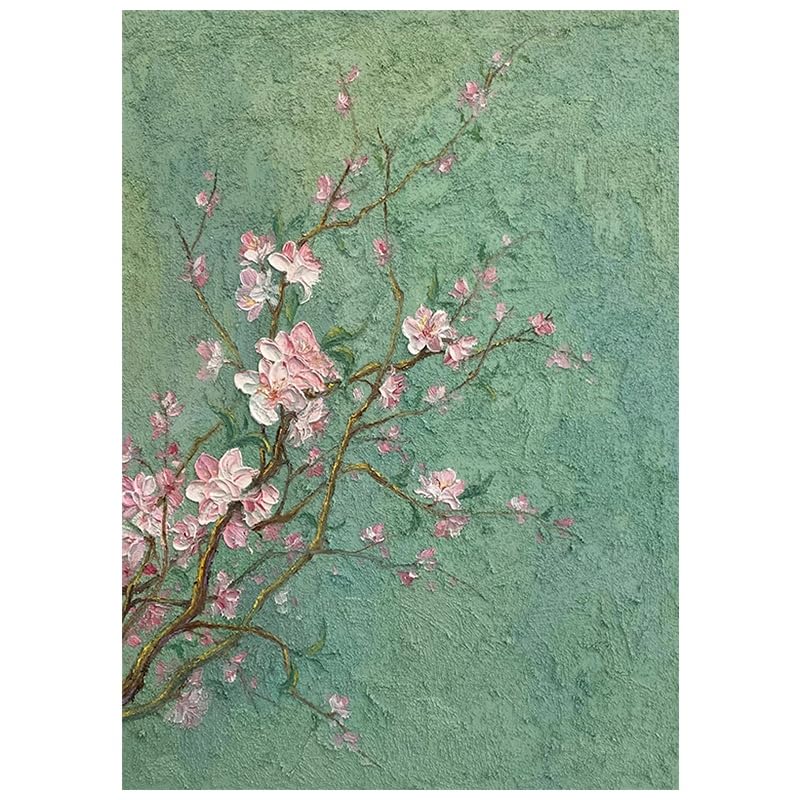 Peinture fleurs de prunier roses pour décoration murale de salon moderne