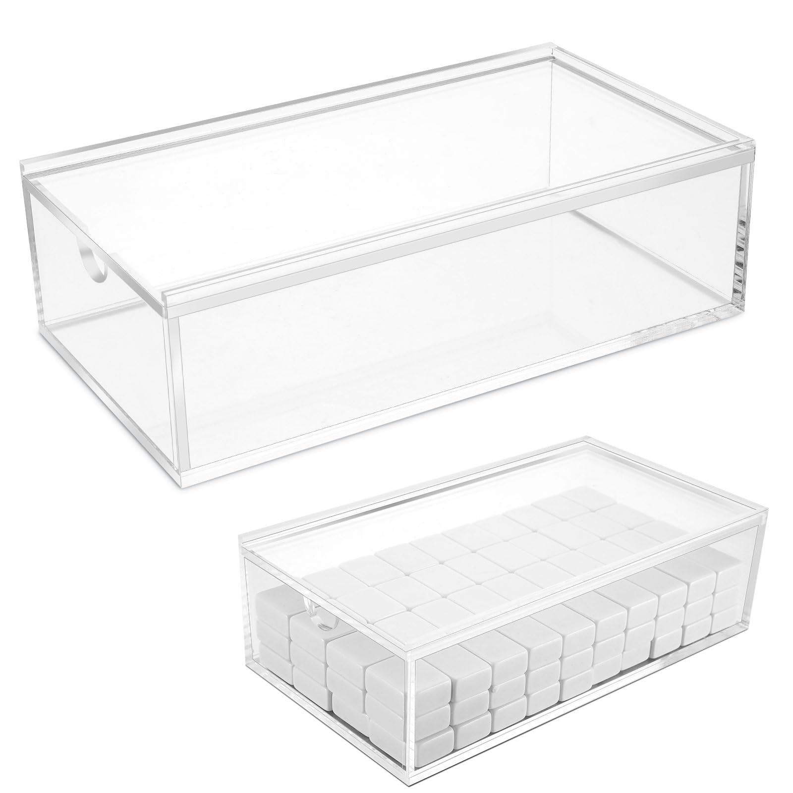 Photo 1 of Honeydak Acrylic Mahjong Case for 160 American Mahjong Tiles,Clear
