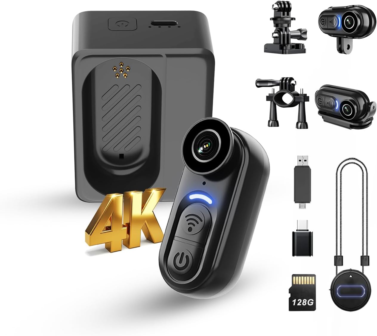 4K Mini Body Camera Action Cam with Audio