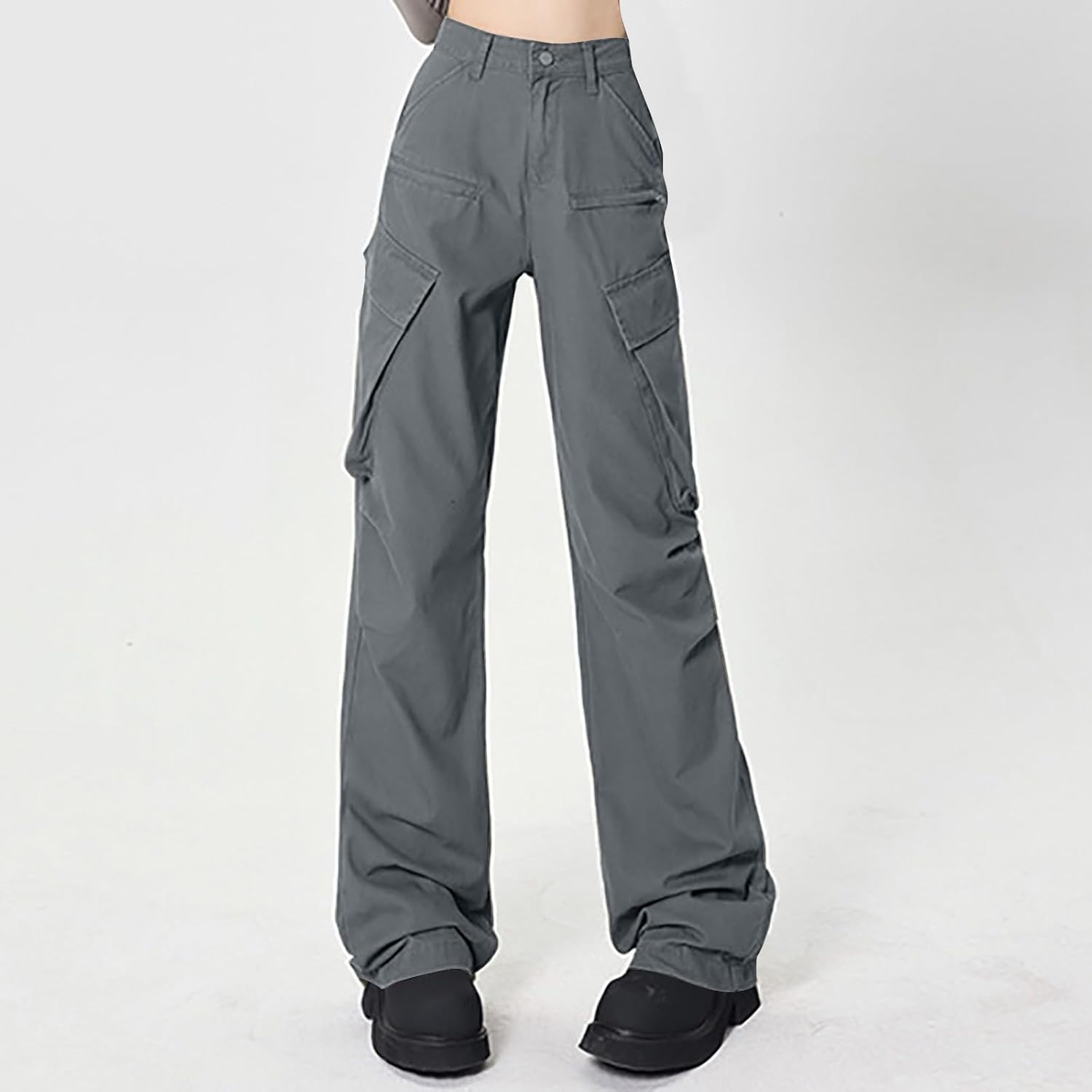 Women's Cargo Overalls Pants Detachable Bib with Hammer Loop and Utility Pockets for Construction Work