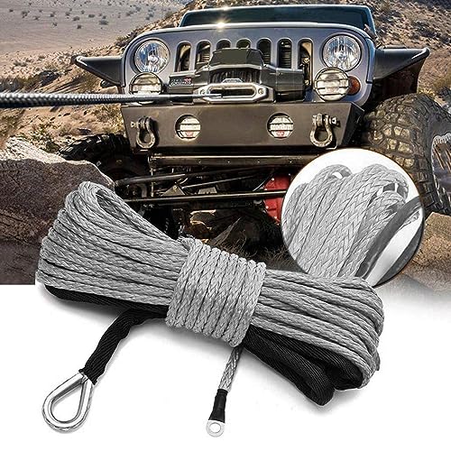 Cuerda de remolque roja de 15m y 6mm para cabrestante de coche 7