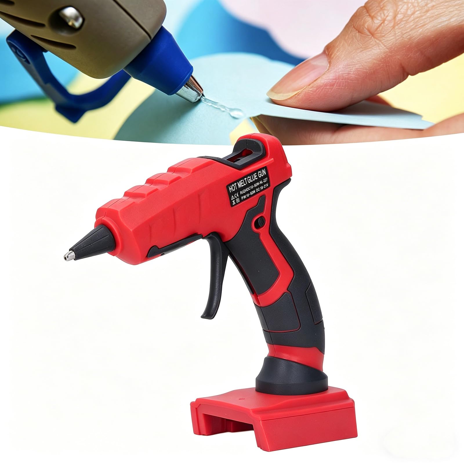 Milwaukee18V Pistolet À Colle Chaude Sans Fil, Pistolet Kit de Fusion de Colle Chaude pour L’Artisanat de Réparation À Domicile Avec Un Bâton de 30 Pièces, Convient À La Batterie de La Série 18V 48-11