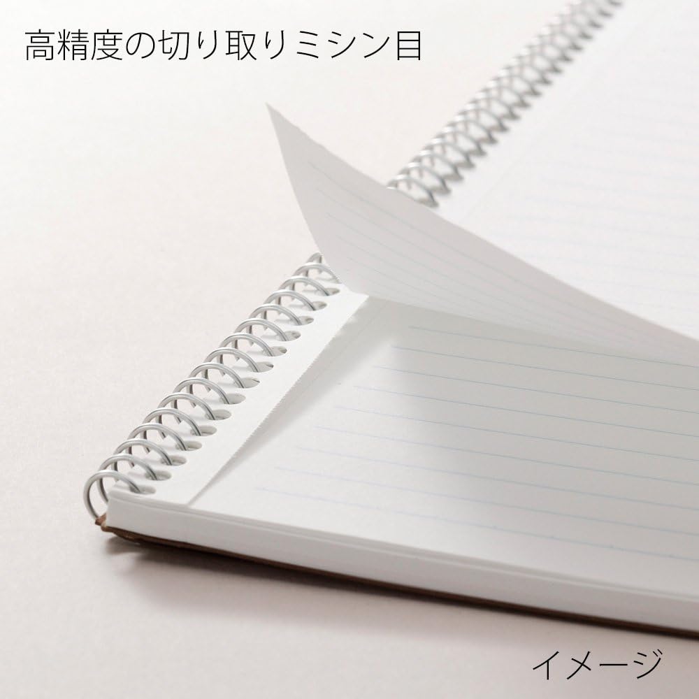 Maruman N236ES Notebook, Ring Notebook, 0.26 inches (6.5 mm), Ruled, Basic, B5, 80 Pieces, Set of 5