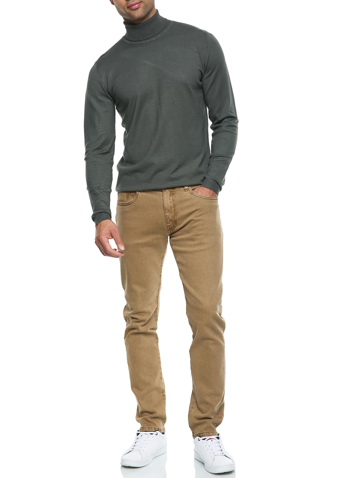 Indicode Herren INSamario Jeanshose Denim aus 99% Baumwolle mit 5 Taschen