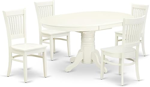 Miniatura 21 de East West Furniture Mesa y sillas de comedor Avon de madera de roble (7 piezas)