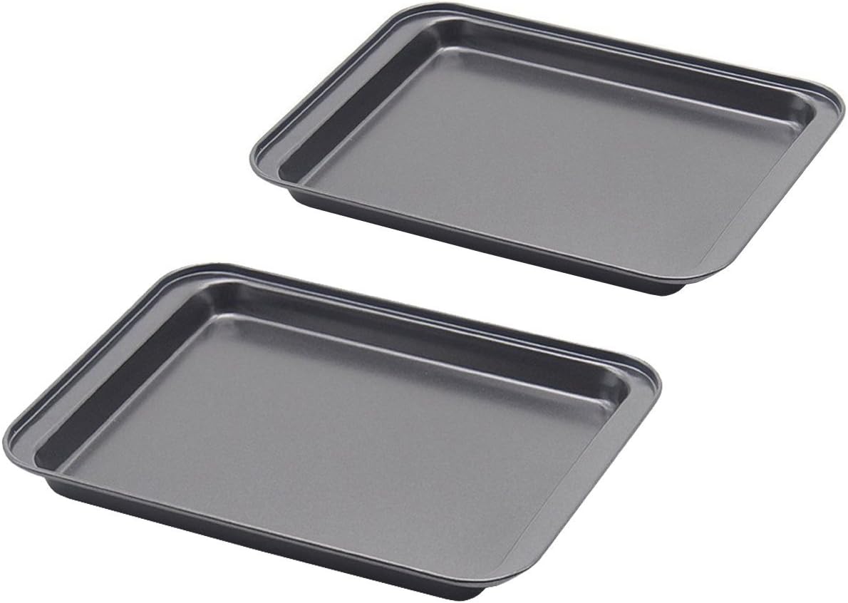 SS&CC Non Stick 8 Inch Oven Baking and Cookie Sheet Heavy-gauge Steel pack of 2