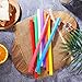 200 PCS Jumbo Smoothie Straws,Colorful Disposable Plastic Large Wide-mouthed Milkshake Straw (0.43