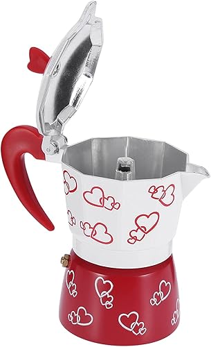 Miniatura 7 de Generic Cafetera de aluminio, cafetera italiana, tetera para café italiano y cubano (rojo grande), Generic8gut1ycprm-01