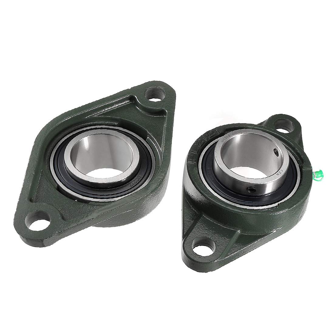 NEW LON0167 2PCS Pillow Block Bearing UCFL212 60mm Inside Dia Two Boltflange Cast Hosing 2 