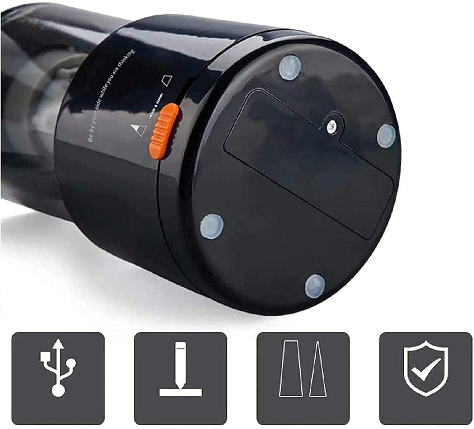 Elektryczna temperówka, automatyczne zasilanie przez USB, 3-sekundowe szybkie temperowanie ołówków, regulowana grubość, zabezpieczenie bezpieczeństwa, do domu/biura/szkoły