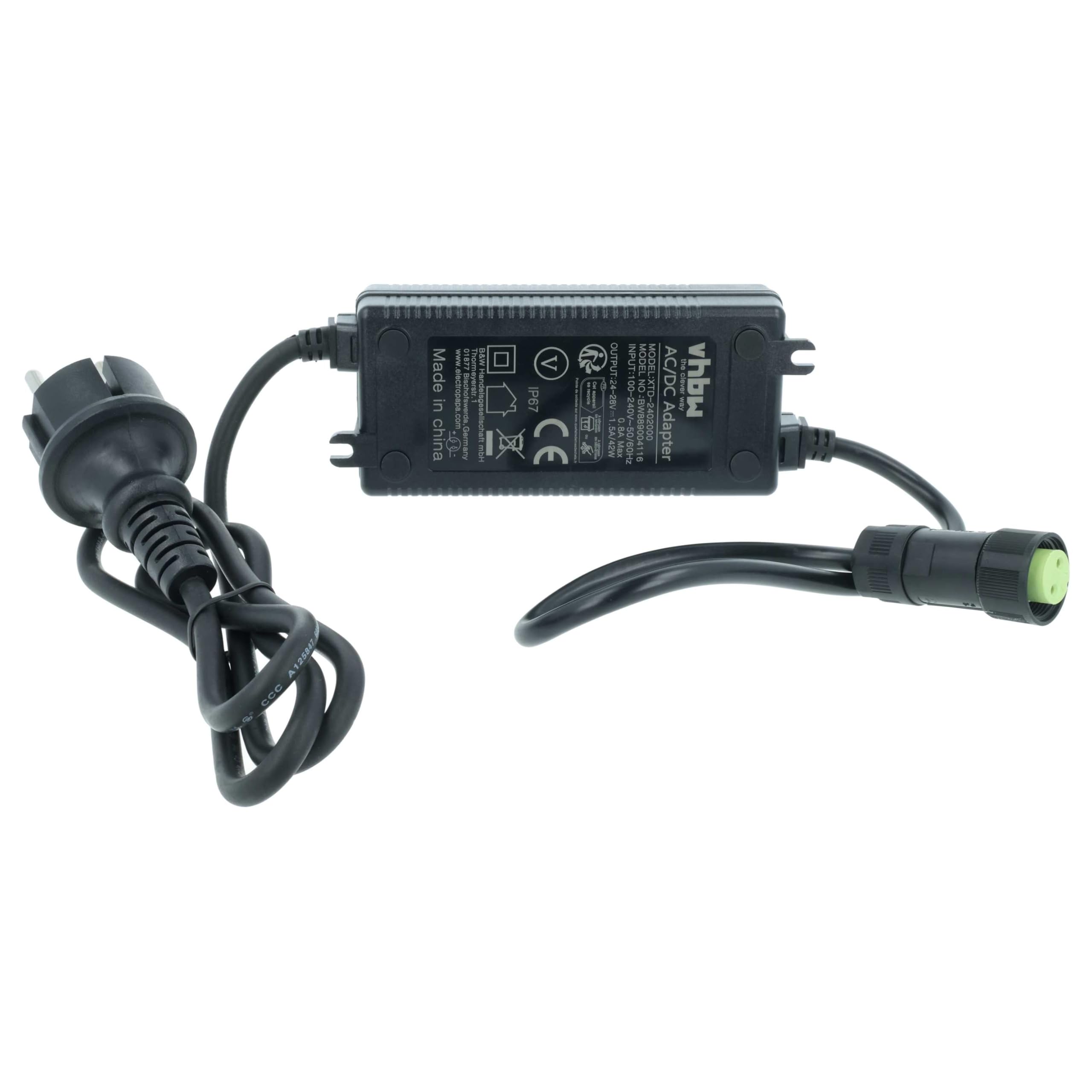 vhbw Chargeur remplacement pour Worx 50029485, WA3754, WA3716, WA3744 pour batterie de robot tondeuse