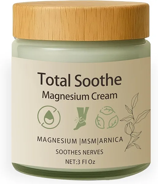 Glo Vous Total Soothe Magnesium Cream - Joint Relief Cream with Mineral Delivery Formula, MSM & Arnica –Fast-Absorbing, Non-Greasy Joint Relief Ideal for Daily Muscle & Joint Comfort
