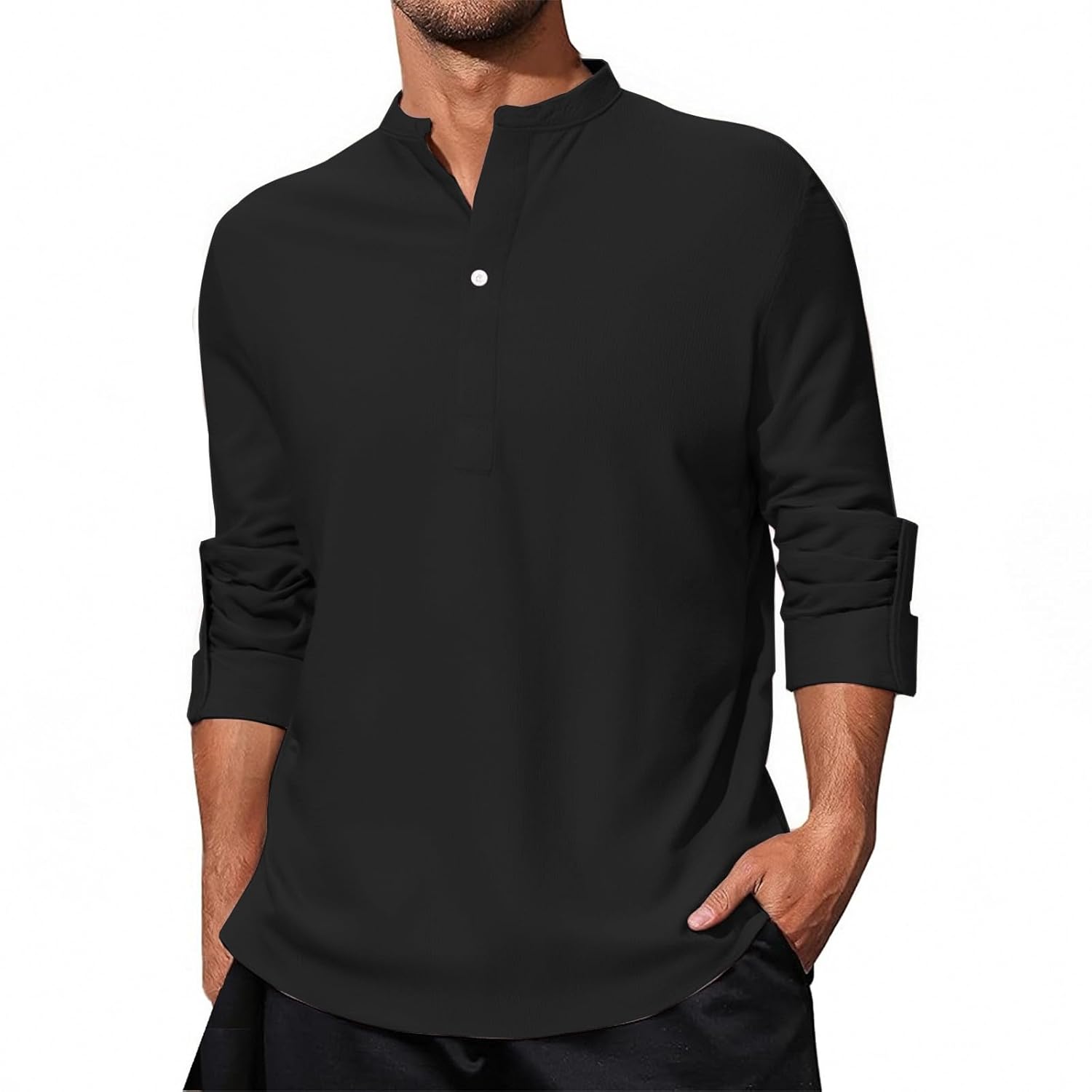 Mens Shirts Long Sleeve Wrinkle-Free Regular Fit Business Oversized Dress Shirt Work Button Down Shirts