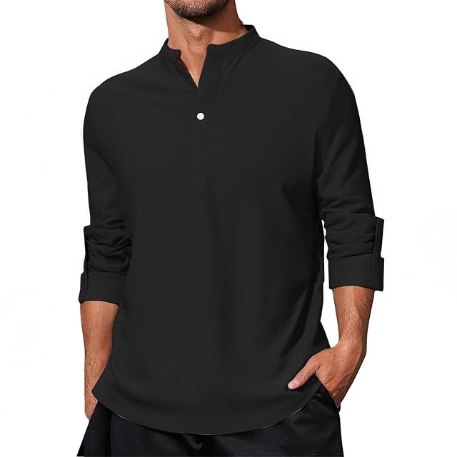 Mens Shirts Long Sleeve Wrinkle-Free Regular Fit Business Oversized Dress Shirt Work Button Down Shirts