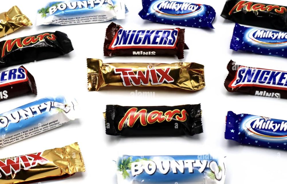 Mini Chocolats Assortis 700g – Snickers, Mars, Twix, Bounty, Galaxy, Milky Way – Idéal pour Entreprises, Réceptions, Halloween, Noël, Anniversaires et Fêtes - Sachet gourmand individuel !