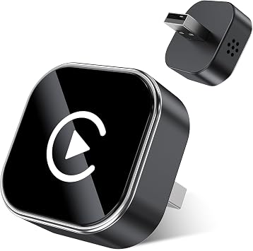 2026 Upgraded mini 2-in-1 Wireless CarPlay Adapter - Fast Auto-Connect,carplay Wireless adapters,Stable Connection, Mini Size Plug & Play Adapter for iPhone & Android Auto Compatible CarsBlack