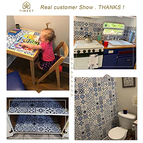 Timeet Blue Contact Paper Glossy Surface Thicken Waterproof Contact Paper Decorative Self Adhesive Film Peel And Stick Wallpaper Decorative Contact Paper For Countertop Shelf Drawers Liner 17.7"X78.7" #TOP5