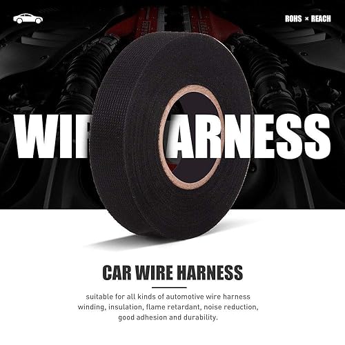 Miniatura 9 de Maxwel - Arnés de telar de alambre, cinta adhesiva de tela para arnés de cables eléctricos automotrices, amortiguación de ruido, a prueba de calor,