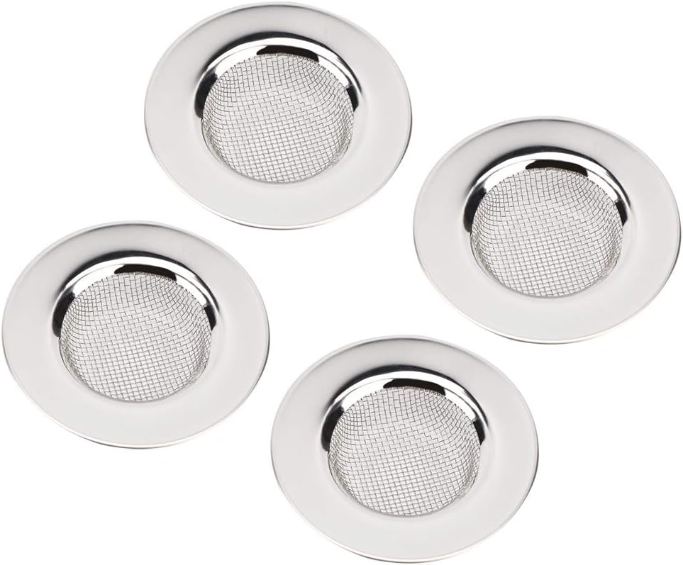 4Pcs Stainless Steel Filters Kitchen Sink Filtering Tools Portable Bathroom Sewer Strainers for Kitchen Supplies