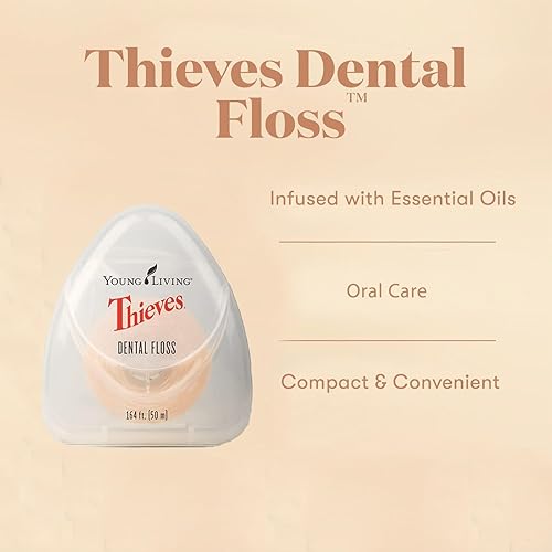 Miniatura 3 de Thieves - Hilo dental  Paquete de 2  Doble infusión con ladrones y aceites esenciales de menta para un aliento fresco  Resistente a la decoloración