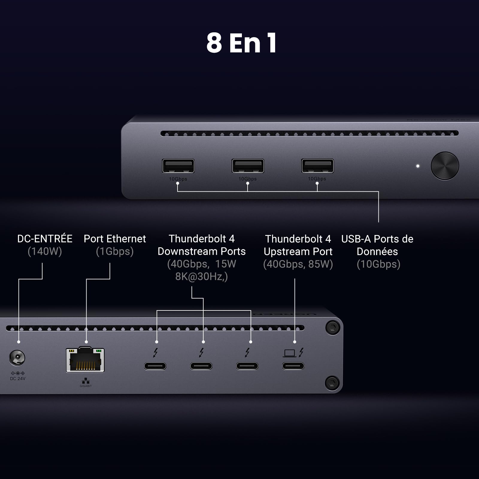 UGREEN Revodok Max 208 Docking Station Thunderbolt 4 Double Écran Extension