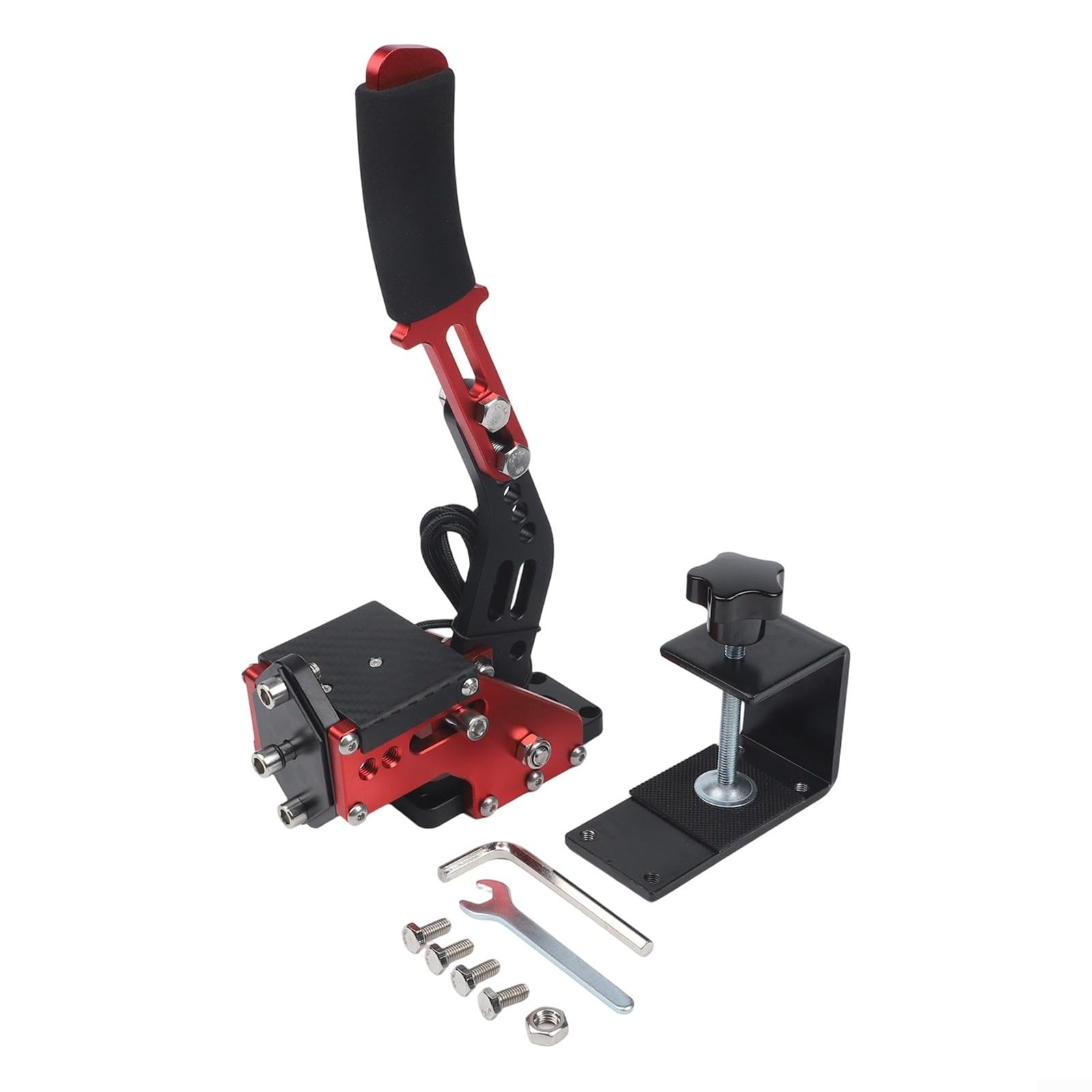 Freno a mano USB Racing con sensore Hall e molla regolabile per Logitech G27 G29 G920 T500 T3000, lega di alluminio, per PC Drifting e giochi di corse, nero/blu/rosso (blu)