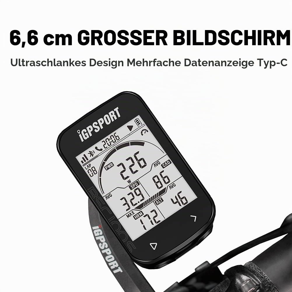 GPS Fahrradcomputer mit ANT+ Pulsmesser Geschwindigkeit Kadenz Sensor