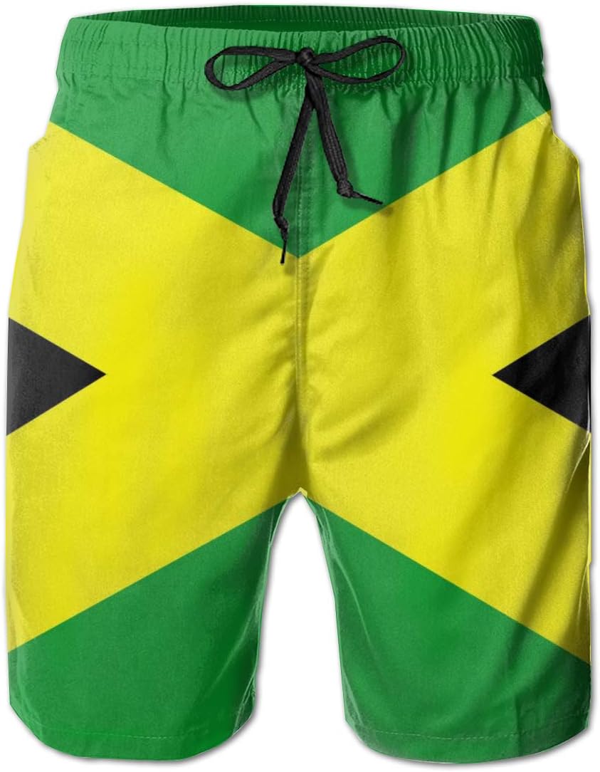 Classic Men's Swim Trunks Beach Shorts with Pockets (Wave Black Mermaid Scales Art)