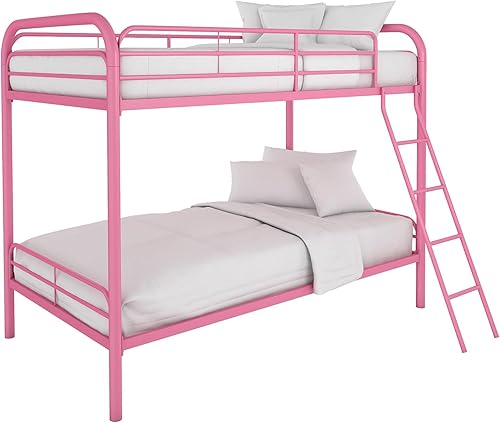 Miniatura 8 de DHP - Litera con cama individual arriba y matrimonial abajo, con armazón de metal y escalera