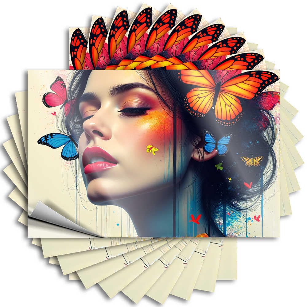 Great Quote, Bathroom Accessories Decor Bottle Colorful Butterflies in Artistic Portrait | Funny Quote Billiards Decals(8X12CM)