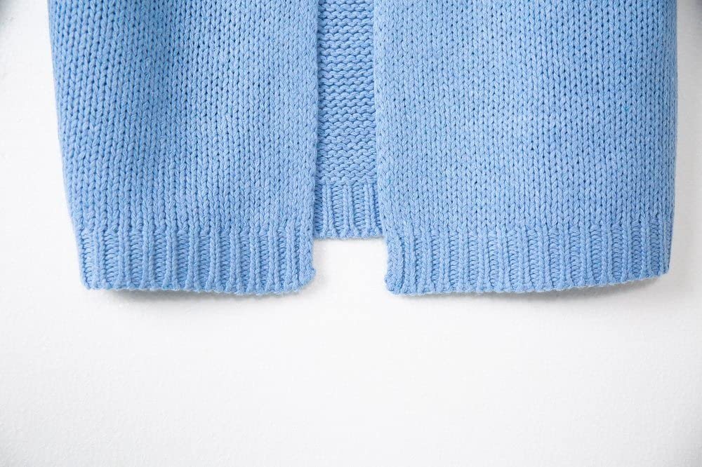 HGJH Cardigan Damen, Damen Strickpullover Vorne Offen Cardigan Rippstrick Kimono V-Ausschnitt Einfarbig Weiß Langarm Cardigan Weich Elegante Leichte Herbstjacke Für Lässiges Business