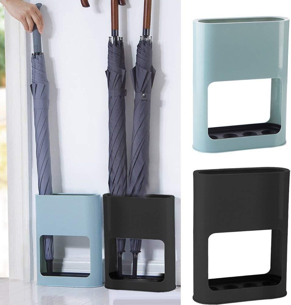 Space Saving Umbrella Rack - Black Door Storage Solution for Home Entrance, Stylish Umbrella Holder, Compact & Functional Umbrella Bucket