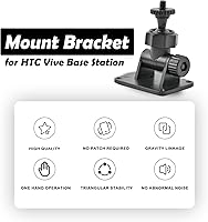 Vista 8 de Soporte de montaje en pared 1/4 tornillo mini para HTC Vive/Valve Index/Vive PRO Base Station, soporte de montaje en pared de metal universal