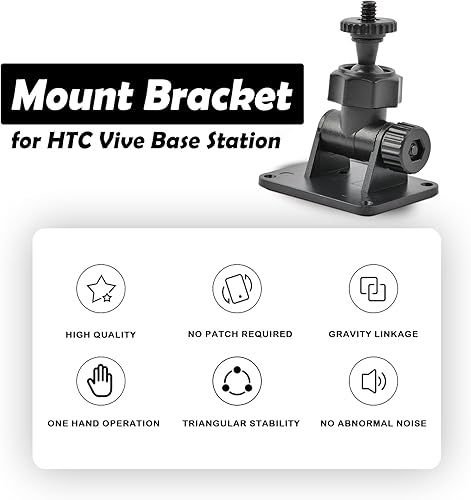 Miniatura 2 de Soporte de montaje en pared 14 tornillo mini para HTC ViveValve IndexVive PRO Base Station, soporte de montaje en pared de metal universal para