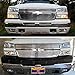 [4-Piece Set] Chrome Bezel Headlight + Front Parking Turn Signal Light Bumper Lamp Housing Assembly Replacement For 2003-2006 Chevy Avalanche Silverado 1500 2500 3500, Driver & Passenger Side