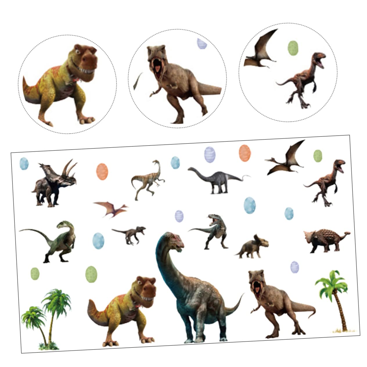 ifundom 3juegos Pegatinas De Pared Infantiles De Dinosaurios Autoadhesivas Decoración Brillante Para Habitaciones De Niño Niña Para Paredes Suaves y Secas