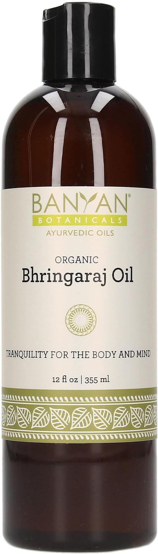 Banyan Botanicals Bhringaraj Oil – Organic Herbal Oil ­­to Support Healthy, Natural Hair – With Eclipta Alba (Bhringaraj) for Hair Growth and a Healthy Scalp – 12oz – Non GMO Sustainably Sourced Vegan