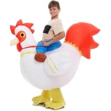 Inflatable Child and Toddler Chicken Rider Costume Boys Girls