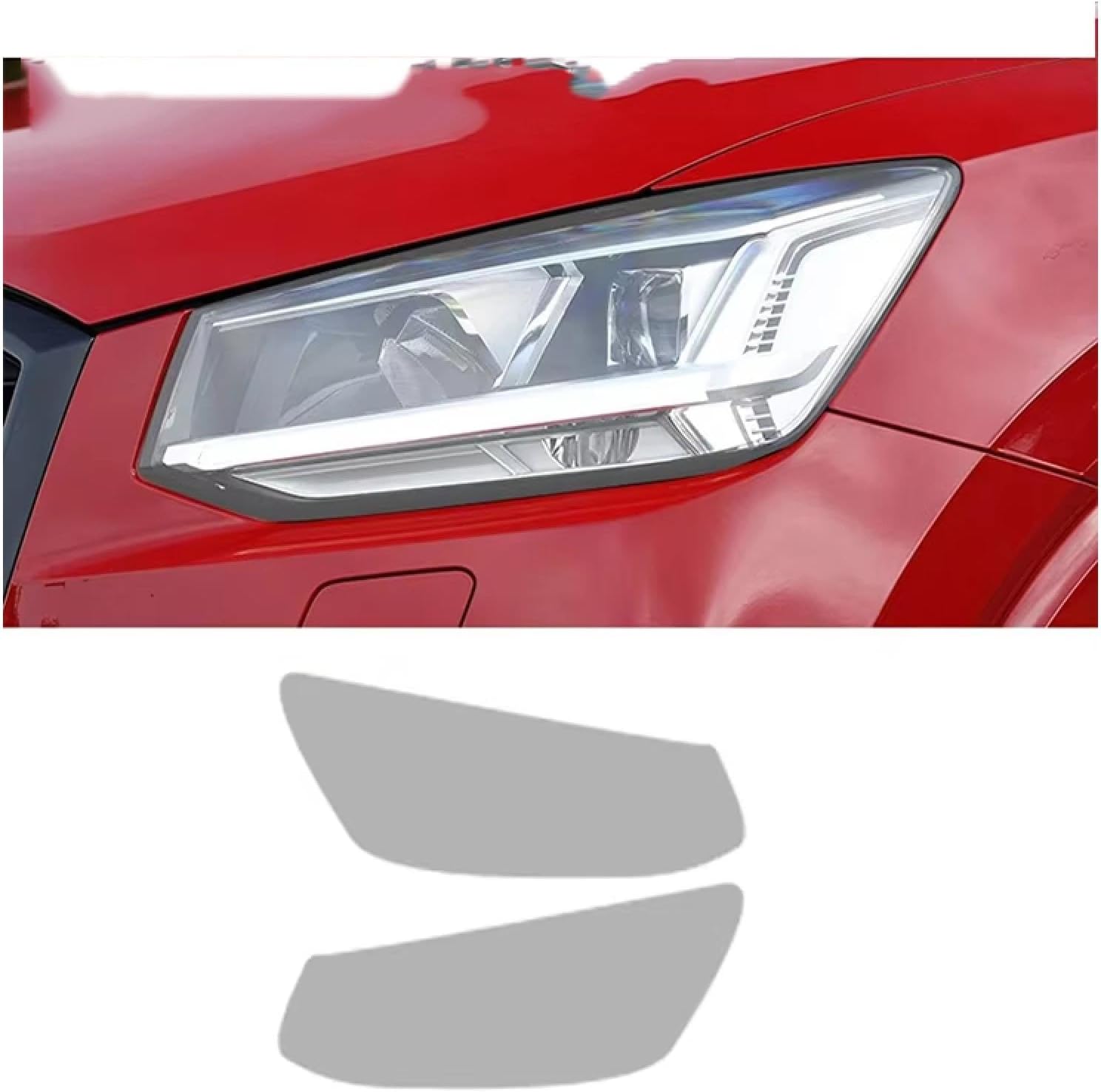 Car Headlight Protective Film for A&UDI SQ2 2019-2021 Car Headlight Film Front Light Transparent Blackened Exterior Protective Sticker