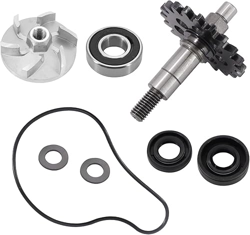Miniatura 6 de Kit de engranajes de eje impulsor de bomba de agua para Yamaha YZ250F 2001-2013, 5NL-12459-00-00, 5XC-12459-00-00