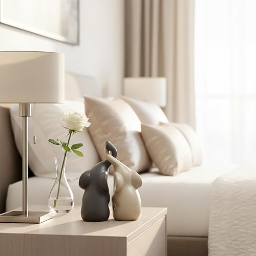 Miniatura 9 de Elephant Statue Couple Ornament Elefante Ring Holder Table Top Shelf Bookends Love Aesthetic Sculptures Decoraciones para Sala Animal Figurines Home