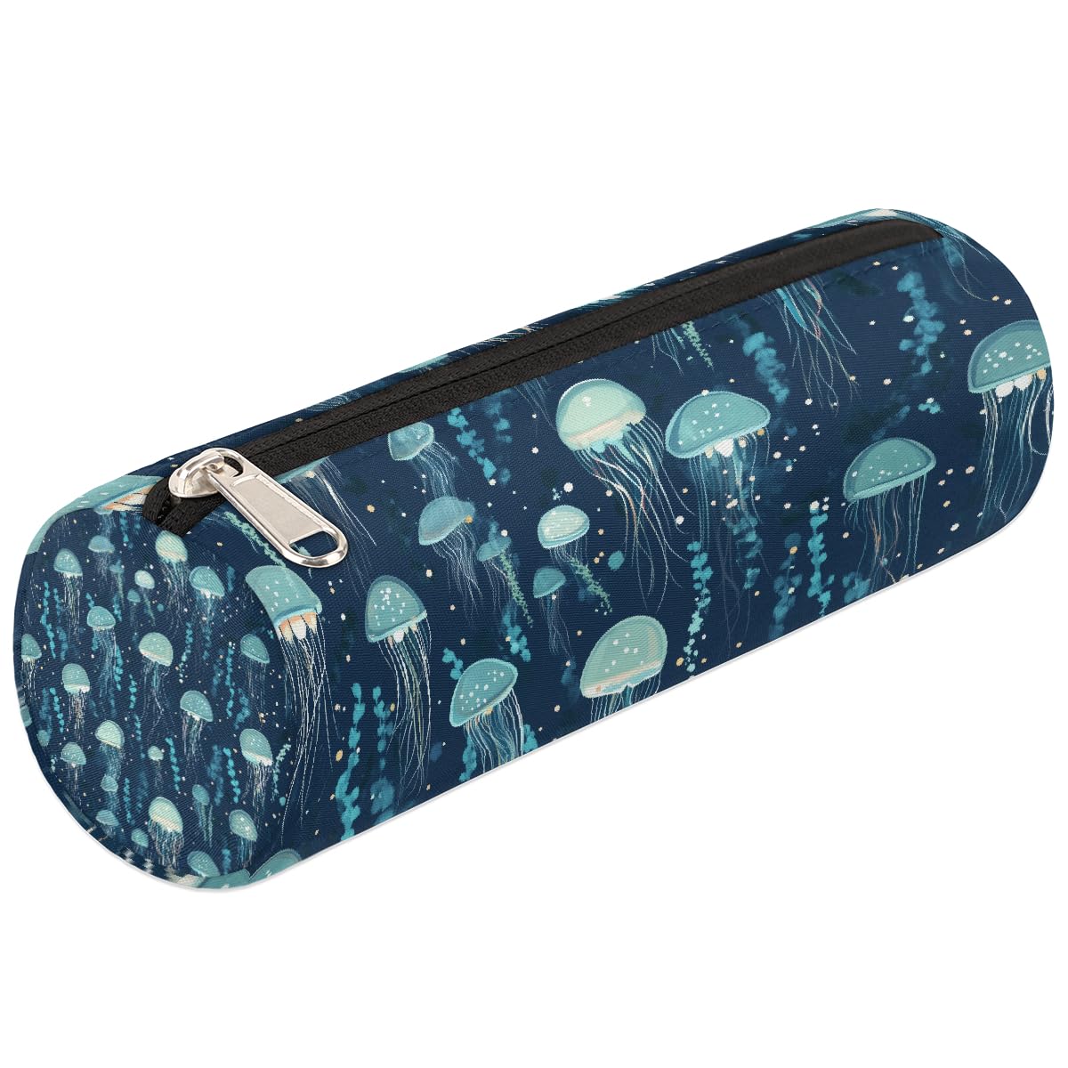 VQUVQV Kids Pencil Case for Girls Boys Kids, Jellyfish Ocean Blue Desk Stationery Organiser Pencil Pouch, Portable Small Pen Case for School Office Supplies
