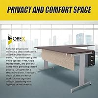 Vista 5 de OBEX Modesty Desk - Pantalla acústica de privacidad de PET, panel absorbente de sonido, ideal para recepción, mesa de estudiante u oficina