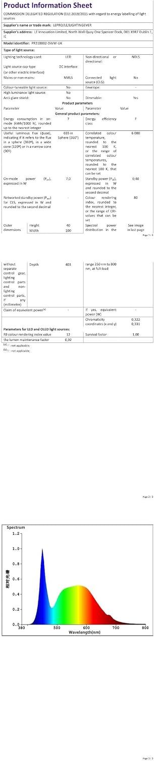 Desk Lamp, 750lm LED Desk Lamp with Power Adapter (PR310002-DWW-UK) thumbnail 11