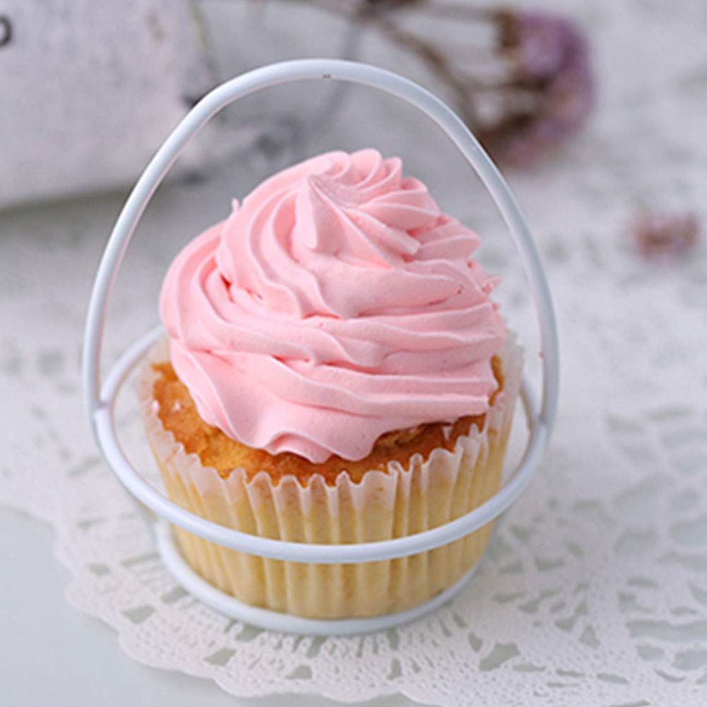 Cupcake Ruota panoramica 8 Cup Cake Display Stand Amaretto Muffin Dessert Vassoio da portata 360 Girevole per feste Compleanno Baby Shower Forniture di nozze